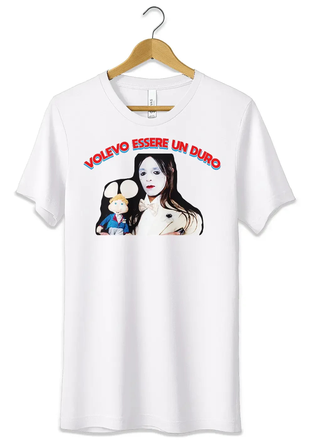 T-Shirt Maglietta Lucio Corsi e Topo Gigio Volevo essere un Duro - STREET STYLE