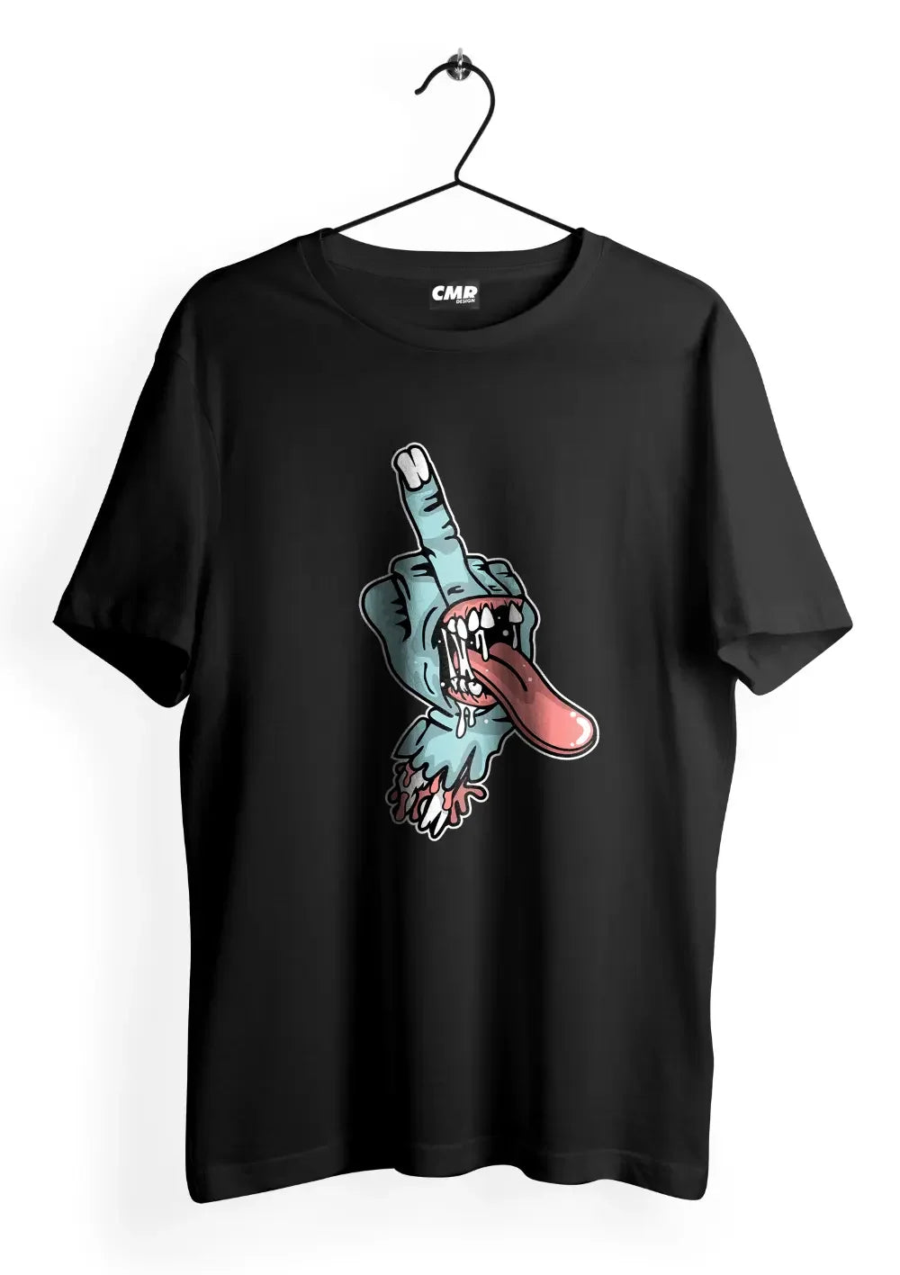 T-Shirt Dito Medio Zombie 100% Cotone Unisex - STREET STYLE