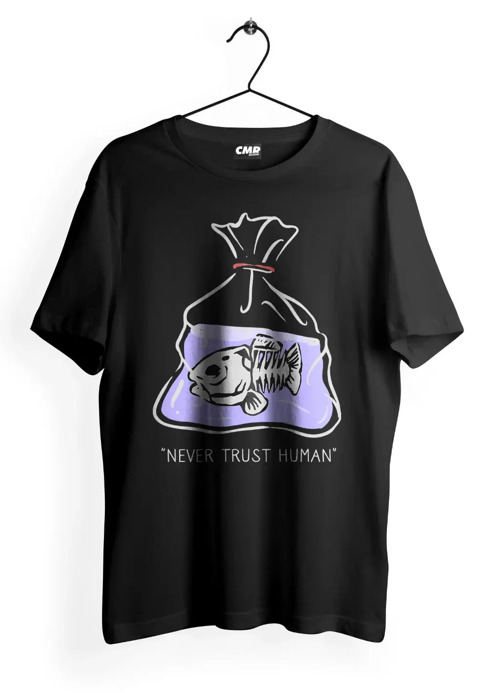 T-Shirt Maglietta Never Trust Human Urban Oversize - STREET STYLE