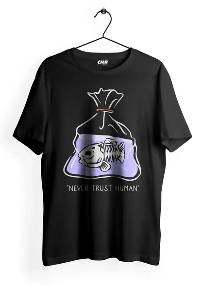 T-Shirt Maglietta Never Trust Human Urban Oversize - STREET STYLE