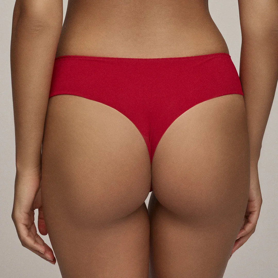 Semi Sheer Thong Panty Tango Red - STREET STYLE