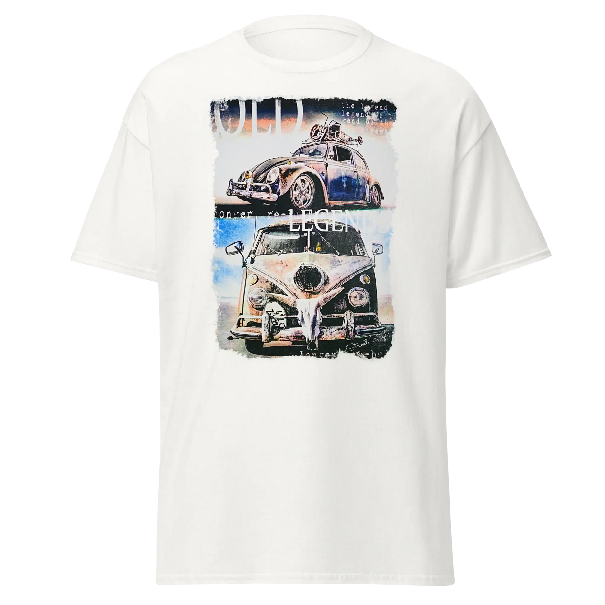 T-shirt Uomo 'Wild Legend' con Stampa Auto d'Epoca VW 10124 - STREET STYLE