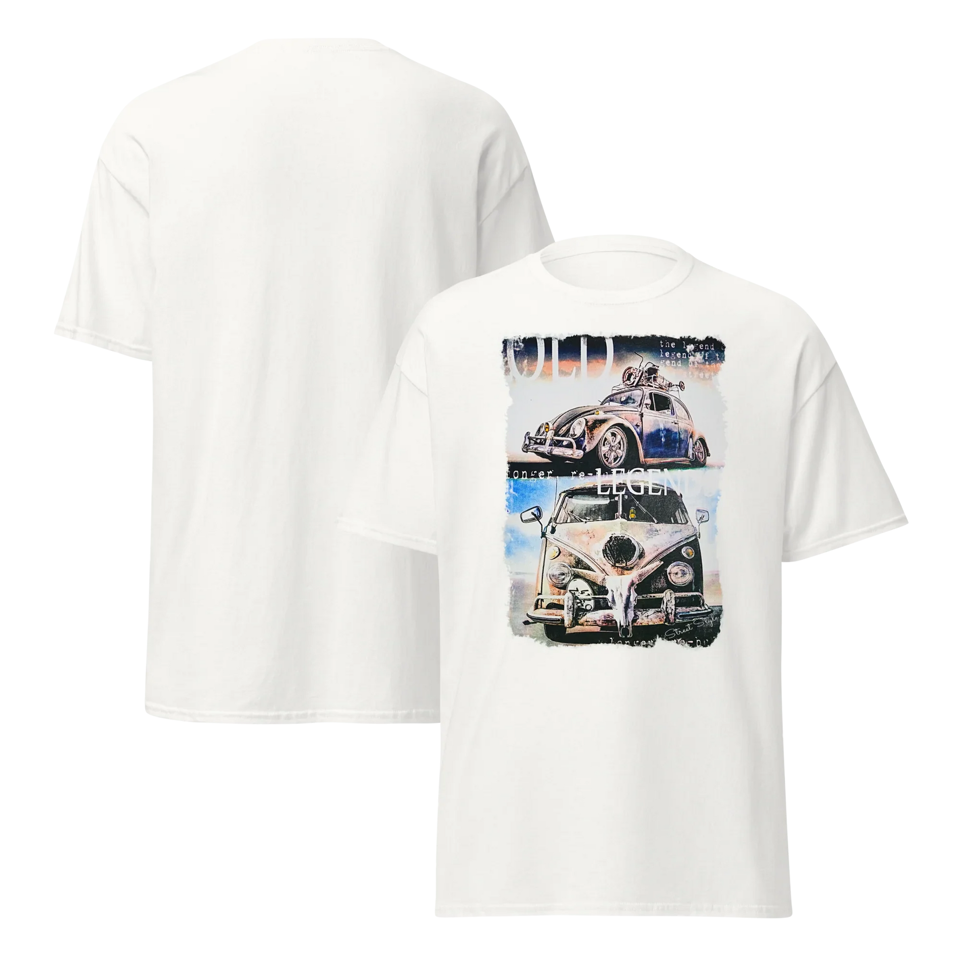 T-shirt Uomo 'Wild Legend' con Stampa Auto d'Epoca VW 10124 - STREET STYLE