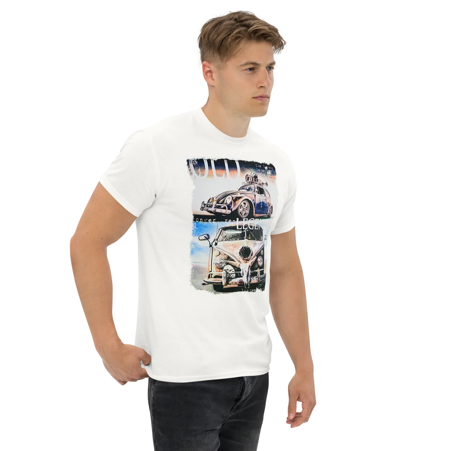 T-shirt Uomo 'Wild Legend' con Stampa Auto d'Epoca VW 10124 - STREET STYLE
