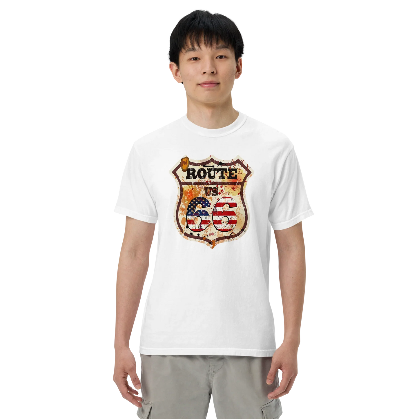 T-shirt Vintage Route 66 - Stile On The Road Americano 12066-5 - STREET STYLE