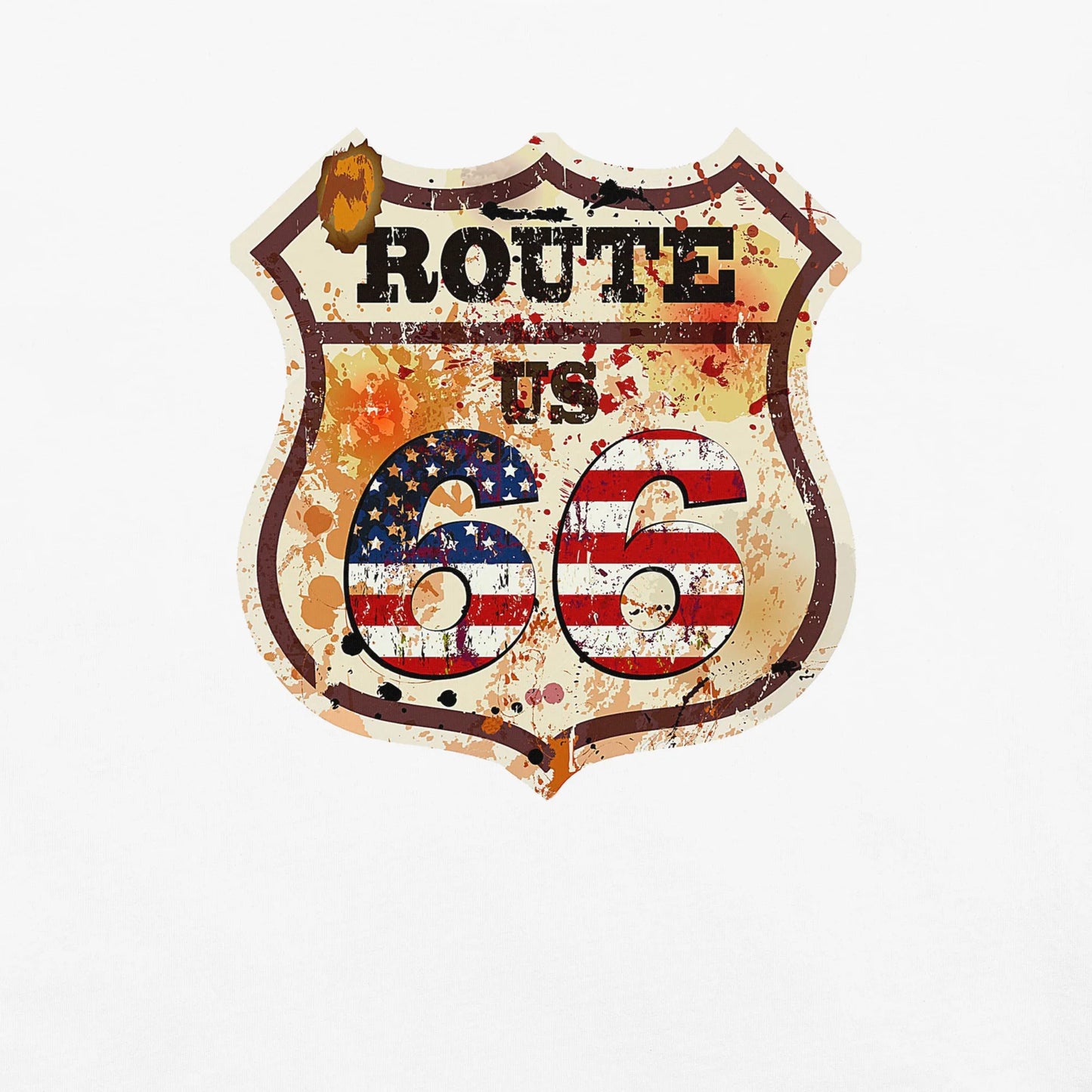 T-shirt Vintage Route 66 - Stile On The Road Americano 12066-5 - STREET STYLE