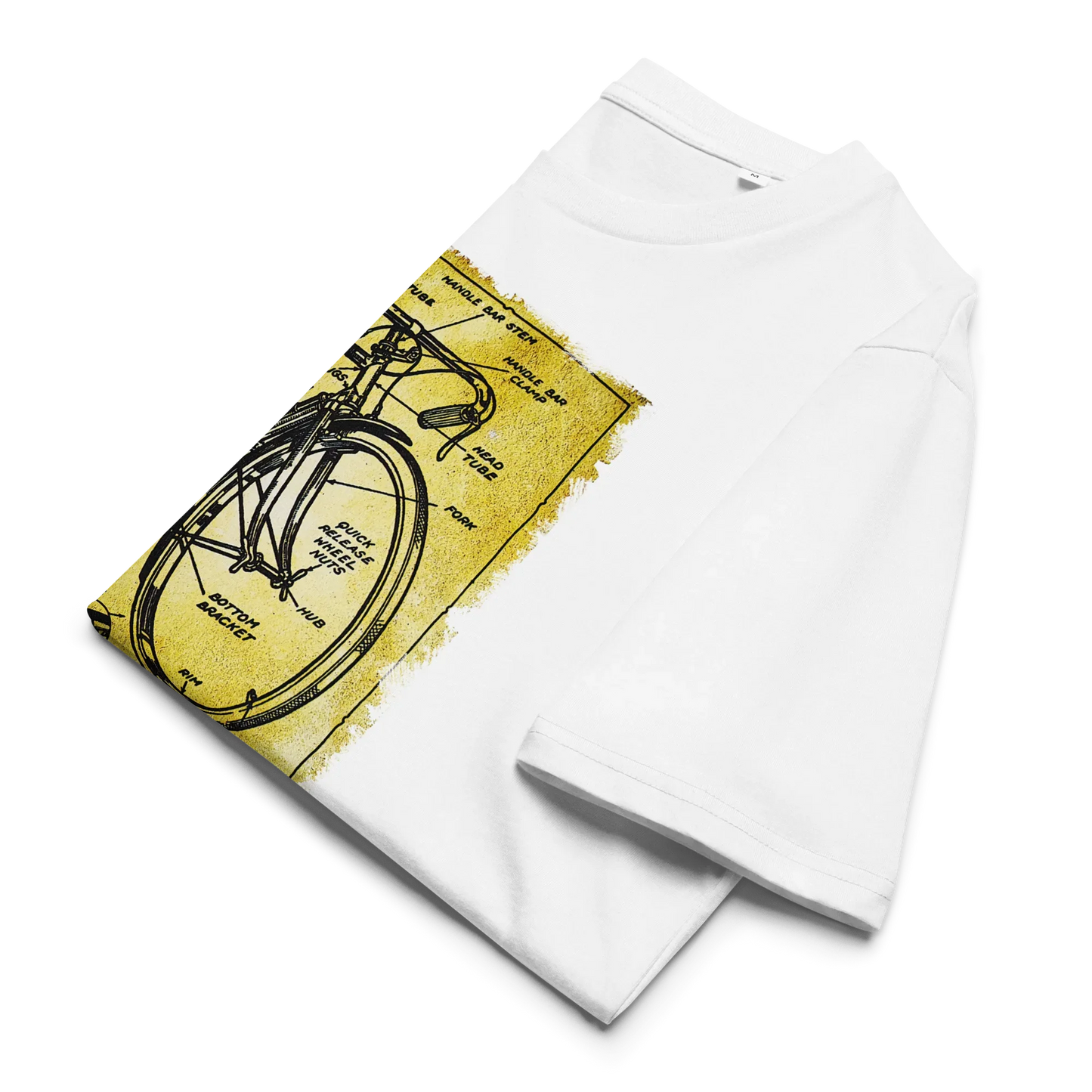 T-shirt Uomo con Stampa Diagramma Bici Vintage | Anatomia Ciclista - STREET STYLE