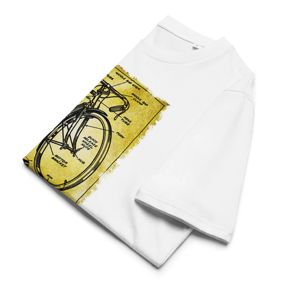 T-shirt Uomo con Stampa Diagramma Bici Vintage | Anatomia Ciclista - STREET STYLE