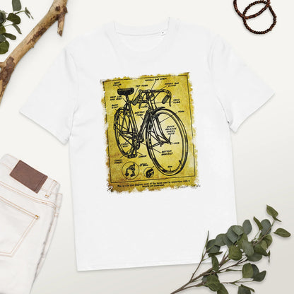 T-shirt Uomo con Stampa Diagramma Bici Vintage | Anatomia Ciclista - STREET STYLE
