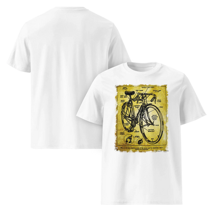 T-shirt Uomo con Stampa Diagramma Bici Vintage | Anatomia Ciclista - STREET STYLE