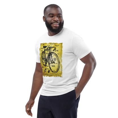 T-shirt Uomo con Stampa Diagramma Bici Vintage | Anatomia Ciclista - STREET STYLE