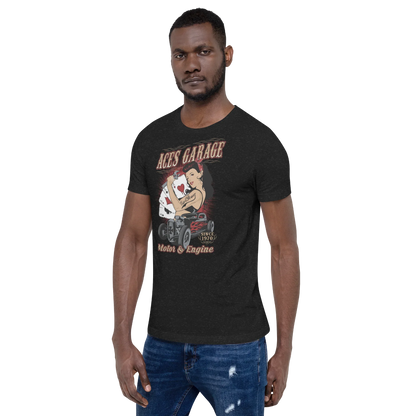 T-shirt Uomo Aces Garage Hot Rod Pin-Up Stile Vintage 10157 Aces garage - STREET STYLE