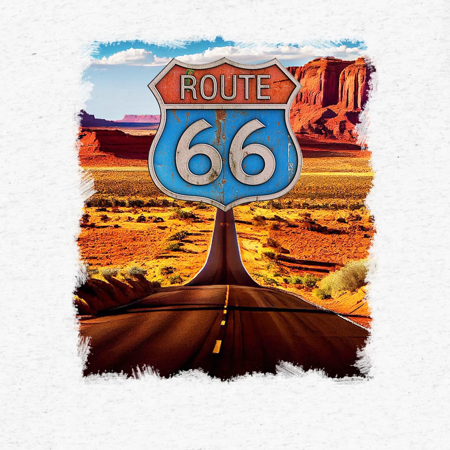T-shirt Vintage Route 66 - Il Sogno Americano On The Road - STREET STYLE