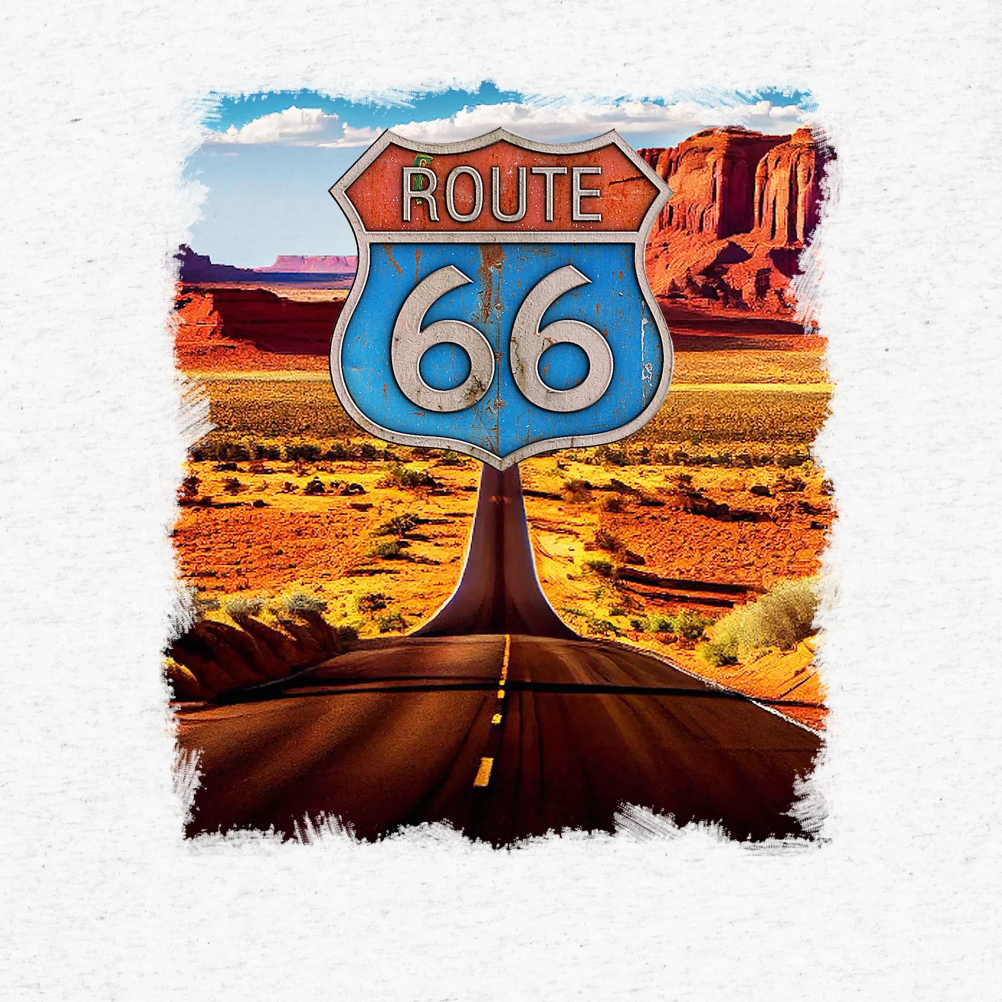 T-shirt Vintage Route 66 - Il Sogno Americano On The Road - STREET STYLE