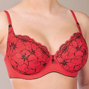 Lace Full Coverage Bra Crimson Floral - STREET STYLE