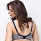 Unlined Full Figure Lace Bra Lauma Navy - STREET STYLE