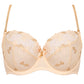 Sheer Mesh Balconette Bra Valeria Biscuit - STREET STYLE