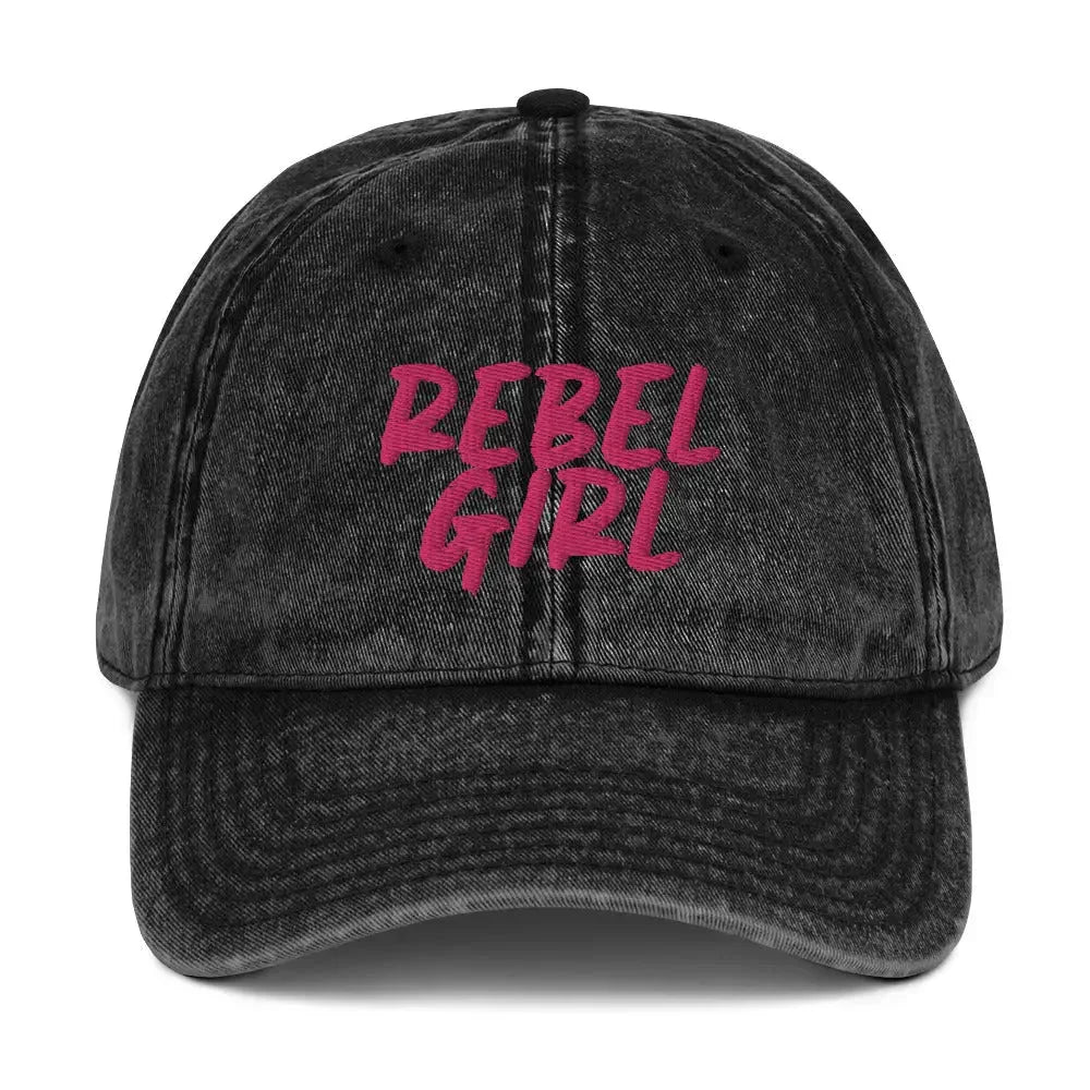 Vintage Cap REBEL GIRL Vintage Cotton Twill Cap - STREET STYLE