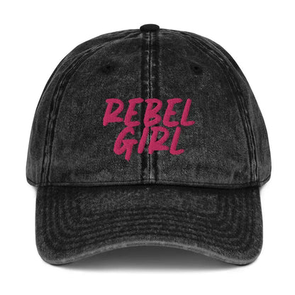 Vintage Cap REBEL GIRL Vintage Cotton Twill Cap - STREET STYLE