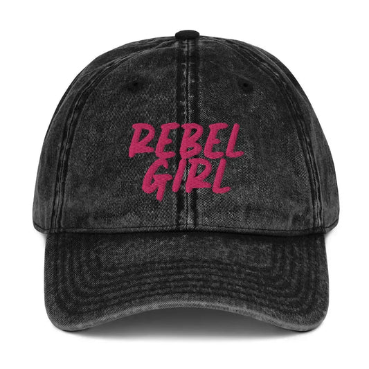 Vintage Cap REBEL GIRL Vintage Cotton Twill Cap - STREET STYLE
