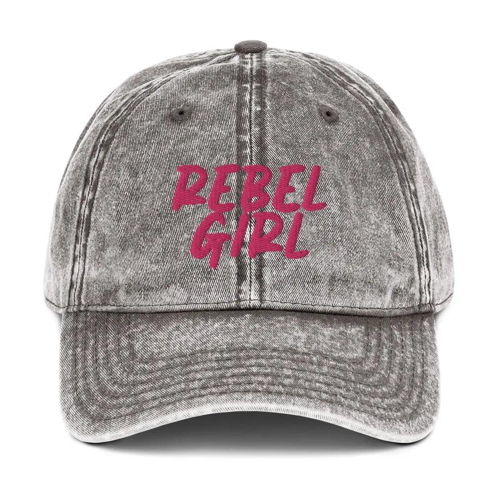 Vintage Cap REBEL GIRL Vintage Cotton Twill Cap - STREET STYLE