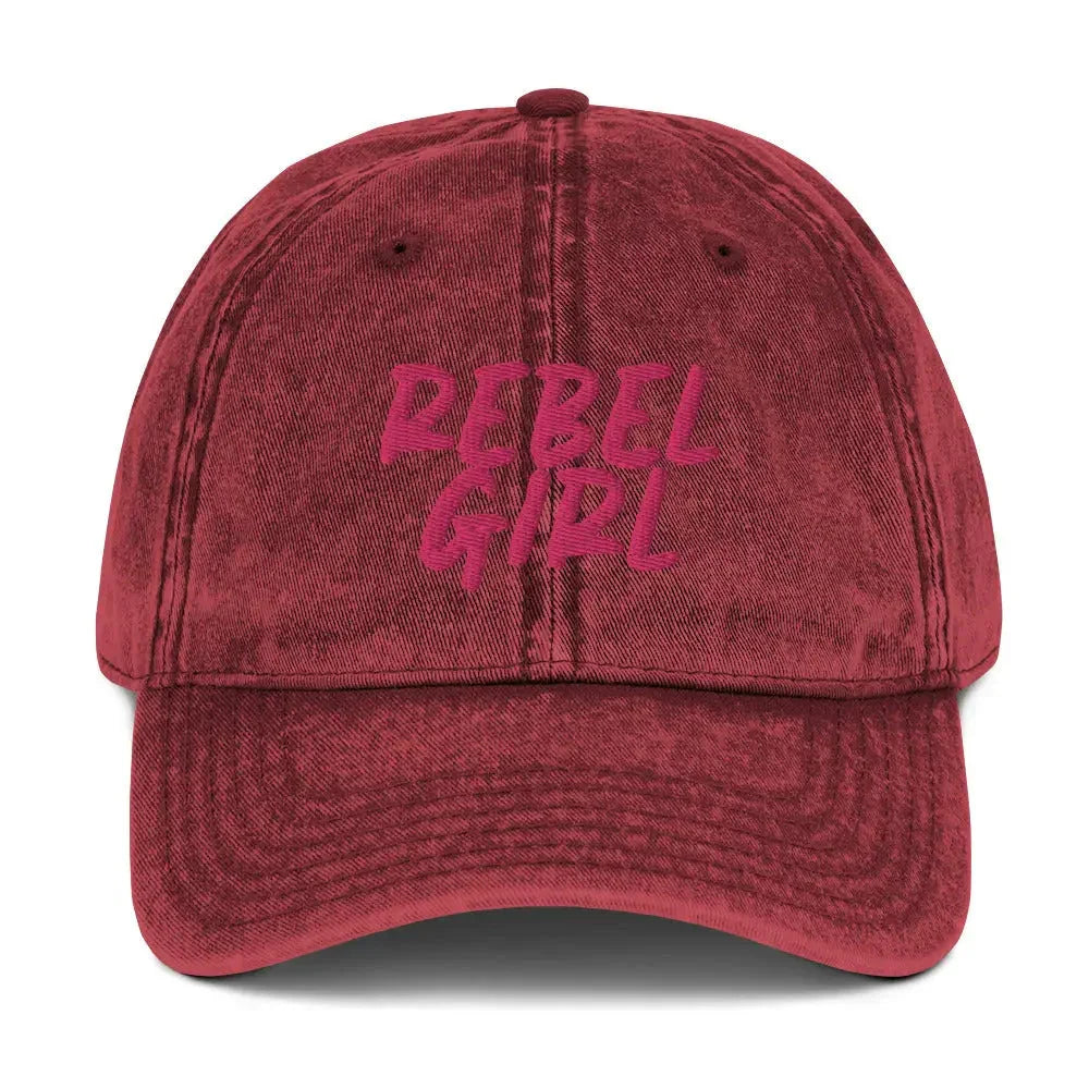 Vintage Cap REBEL GIRL Vintage Cotton Twill Cap - STREET STYLE
