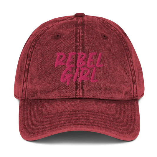 Vintage Cap REBEL GIRL Vintage Cotton Twill Cap - STREET STYLE