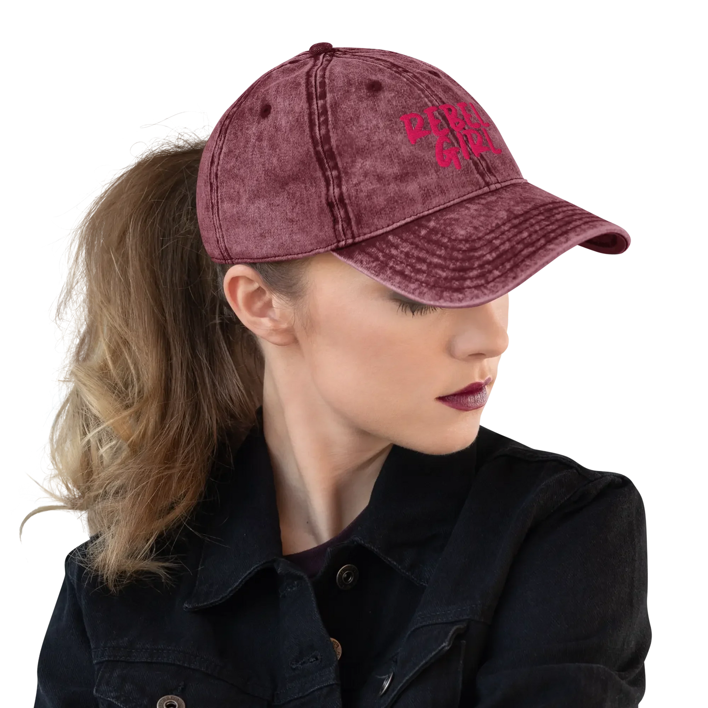 Vintage Cap REBEL GIRL Vintage Cotton Twill Cap - STREET STYLE