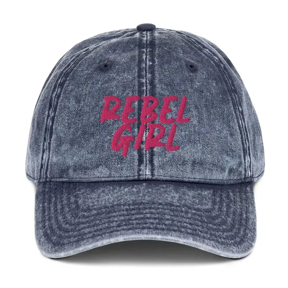 Vintage Cap REBEL GIRL Vintage Cotton Twill Cap - STREET STYLE