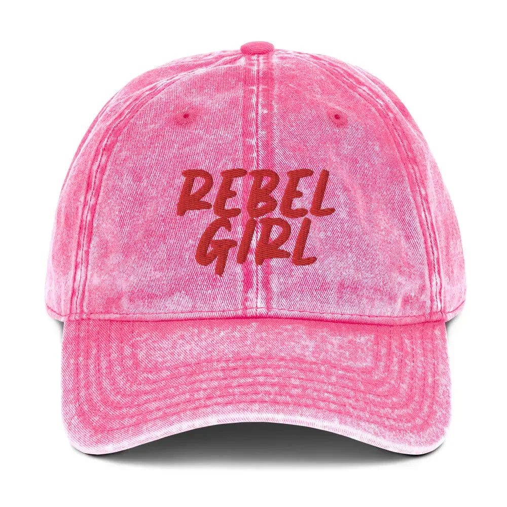 Vintage Cap REBEL GIRL Vintage Cotton Twill Cap - STREET STYLE