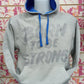 3252 BORN TO BE STRONG COL. GRIGIO MELANGE - Felpa UNISEX College - AWDis - STREET STYLE
