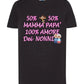 50% Mamma 50% Papà Amore dei Nonni T-shirt solo da femmina Mod. Slim - STREET STYLE