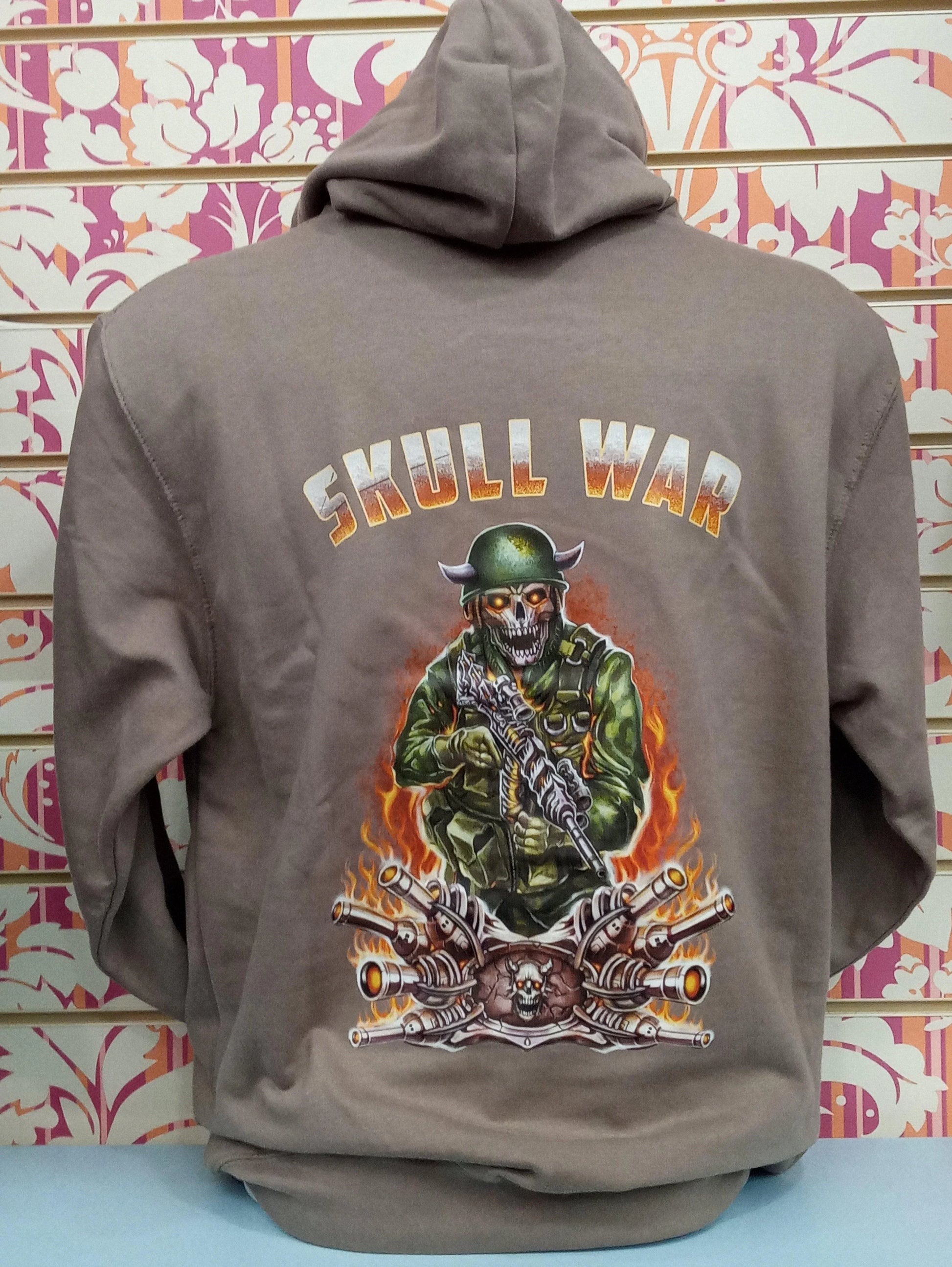 9053 SKULL WAR - Felpa UNISEX College - AWDis - STREET STYLE