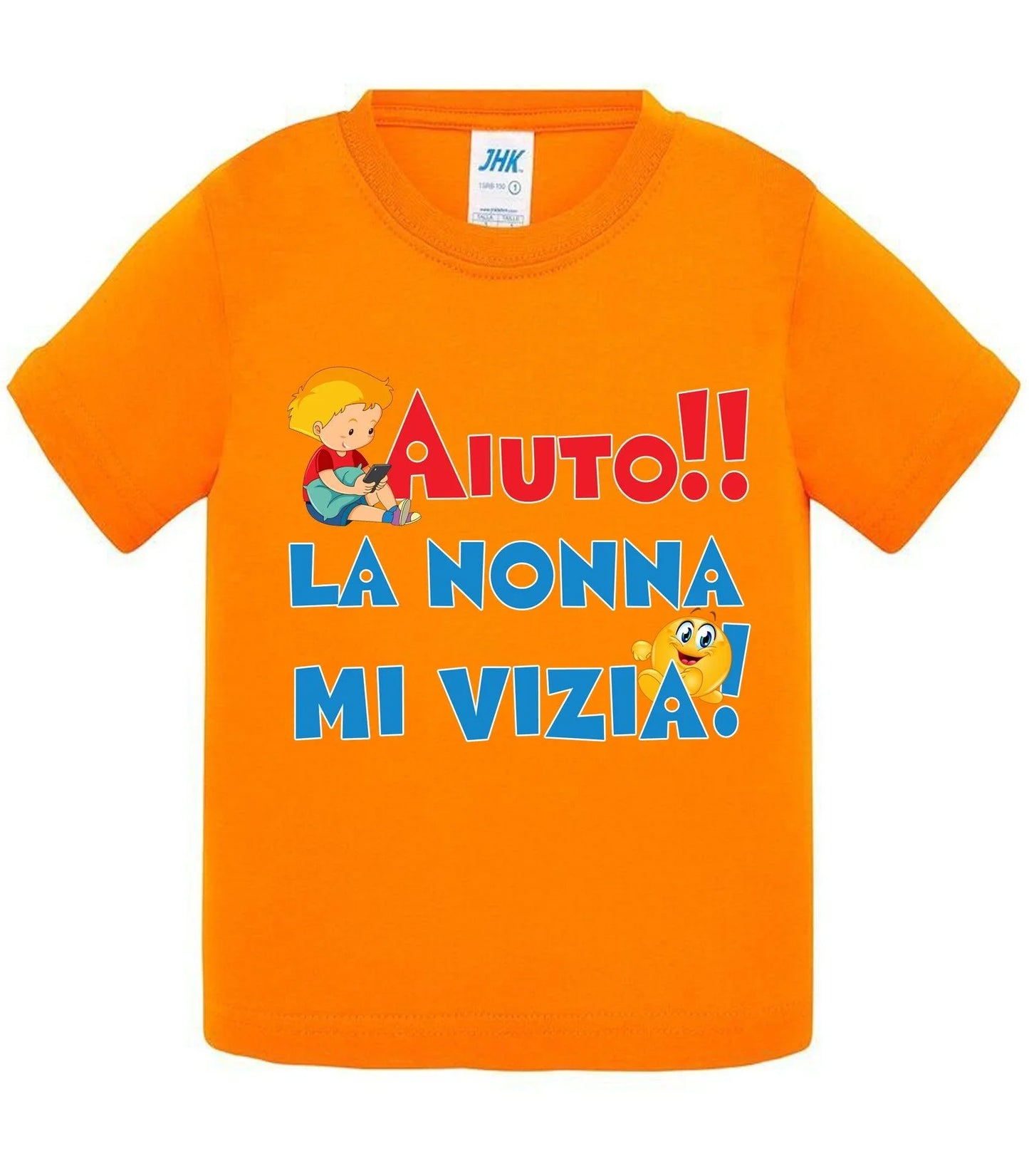 Aiuto la Nonna MI Vizia - T-shirt per Bambino/a Mod. Baby & Kid Da 0 a 8 anni - STREET STYLE