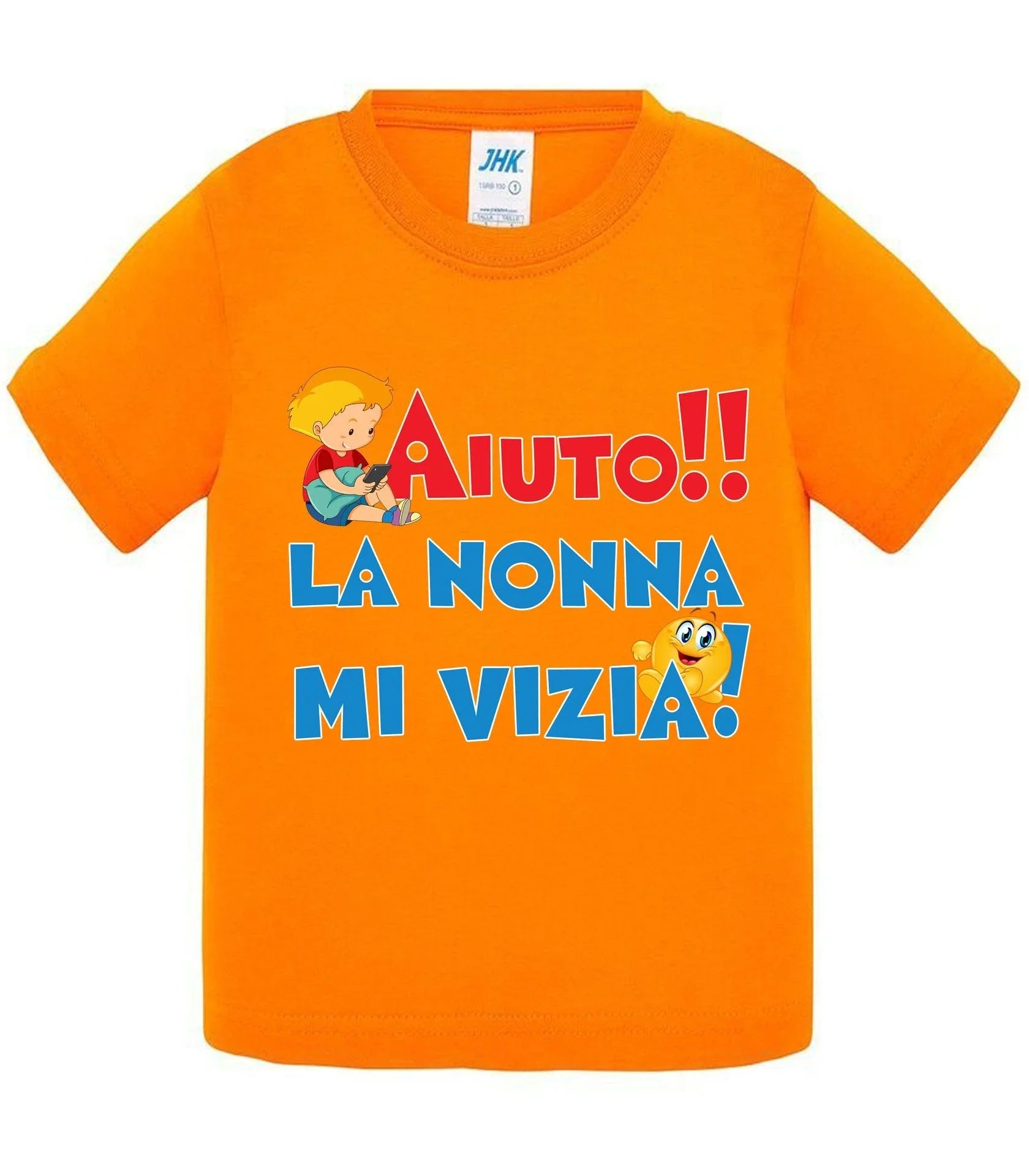 Aiuto la Nonna MI Vizia - T-shirt per Bambino/a Mod. Baby & Kid Da 0 a 8 anni - STREET STYLE