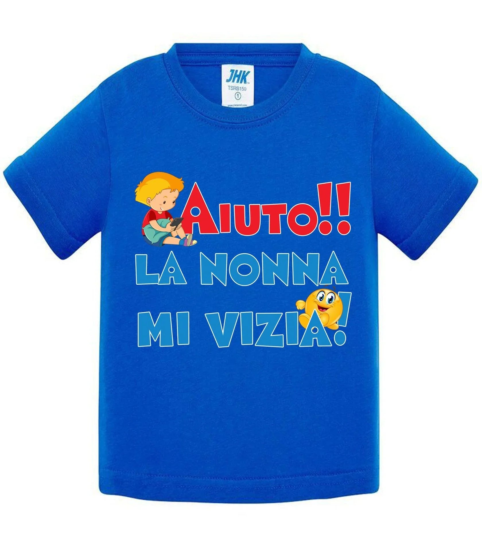 Aiuto la Nonna MI Vizia - T-shirt per Bambino/a Mod. Baby & Kid Da 0 a 8 anni - STREET STYLE