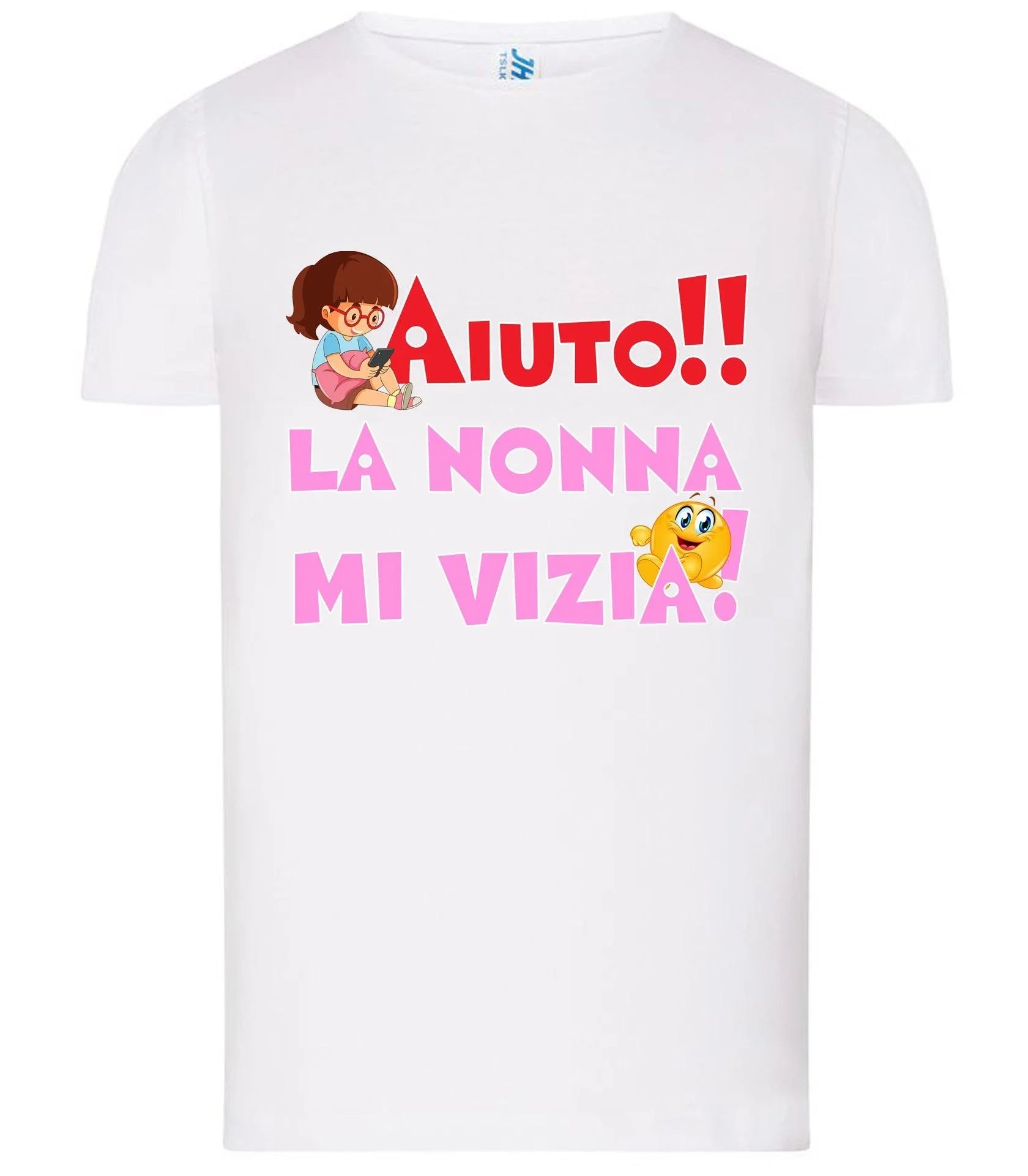 Aiuto la Nonna mi Vizia T-shirt solo da femmina Mod. Slim - STREET STYLE