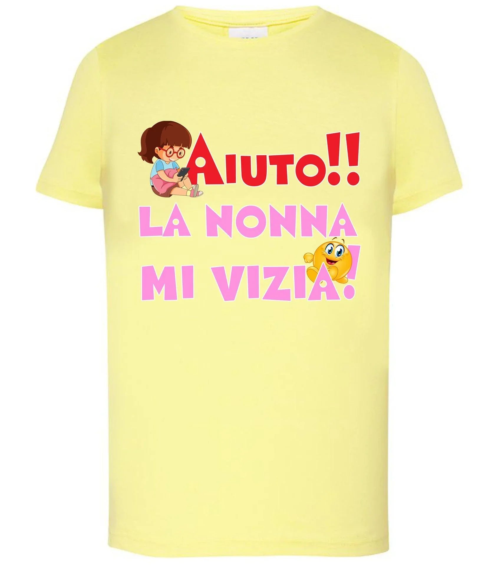 Aiuto la Nonna mi Vizia T-shirt solo da femmina Mod. Slim - STREET STYLE