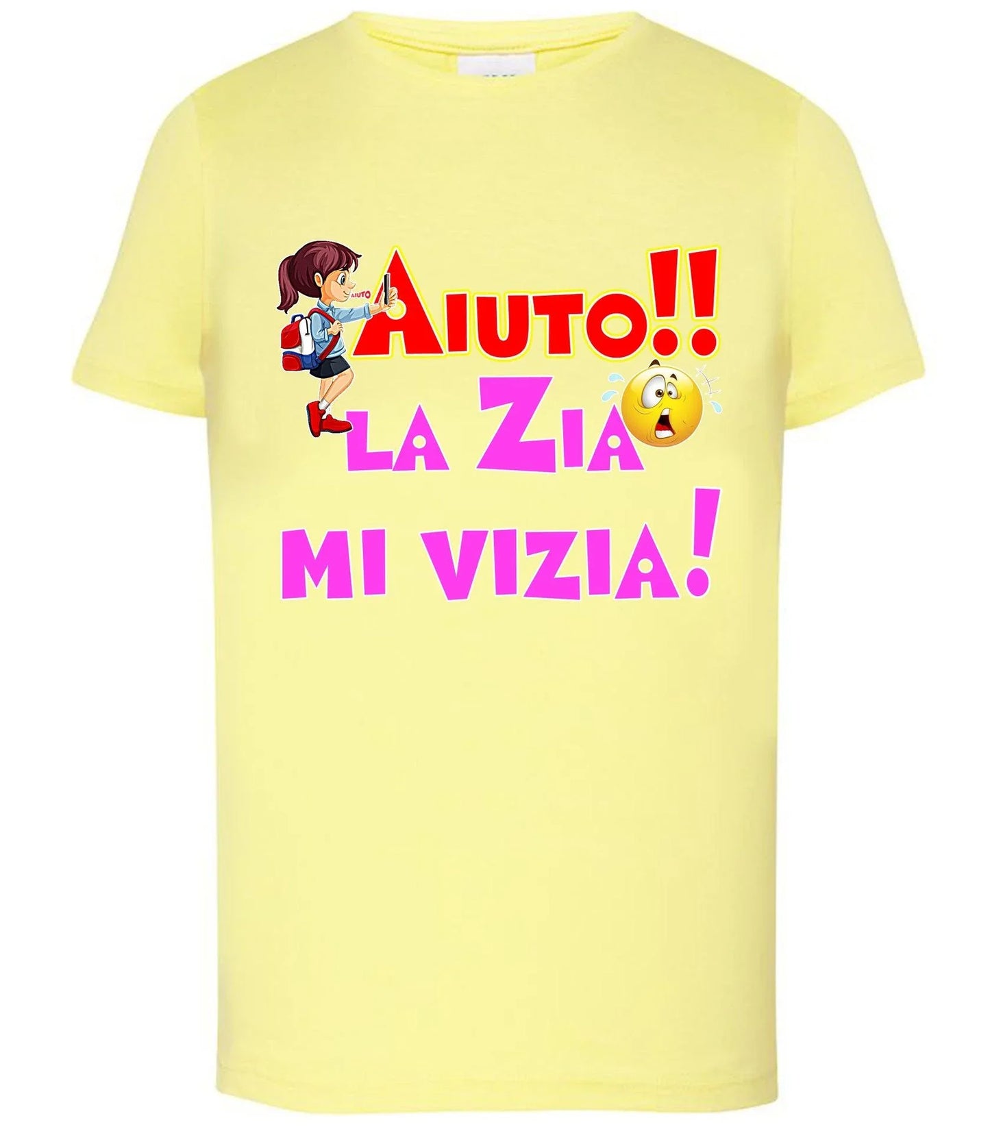 Aiuto la Zia mi Vizia T-shirt solo da femmina Mod. Slim - STREET STYLE