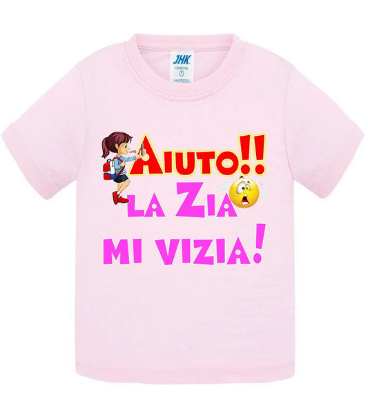 Aiuto la Zia o lo Zio mi Vizia - T-shirt per Bambino/a Mod. Baby & Kid Da 0 a 8 anni - STREET STYLE