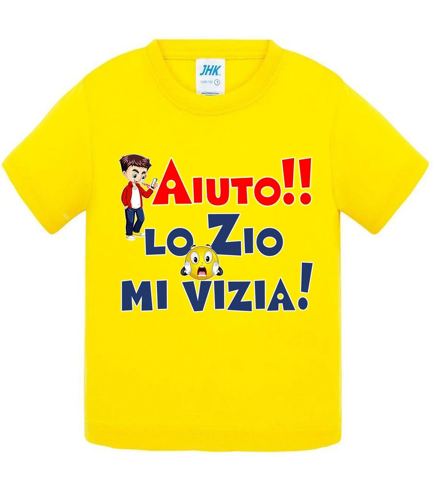 Aiuto la Zia o lo Zio mi Vizia - T-shirt per Bambino/a Mod. Baby & Kid Da 0 a 8 anni - STREET STYLE