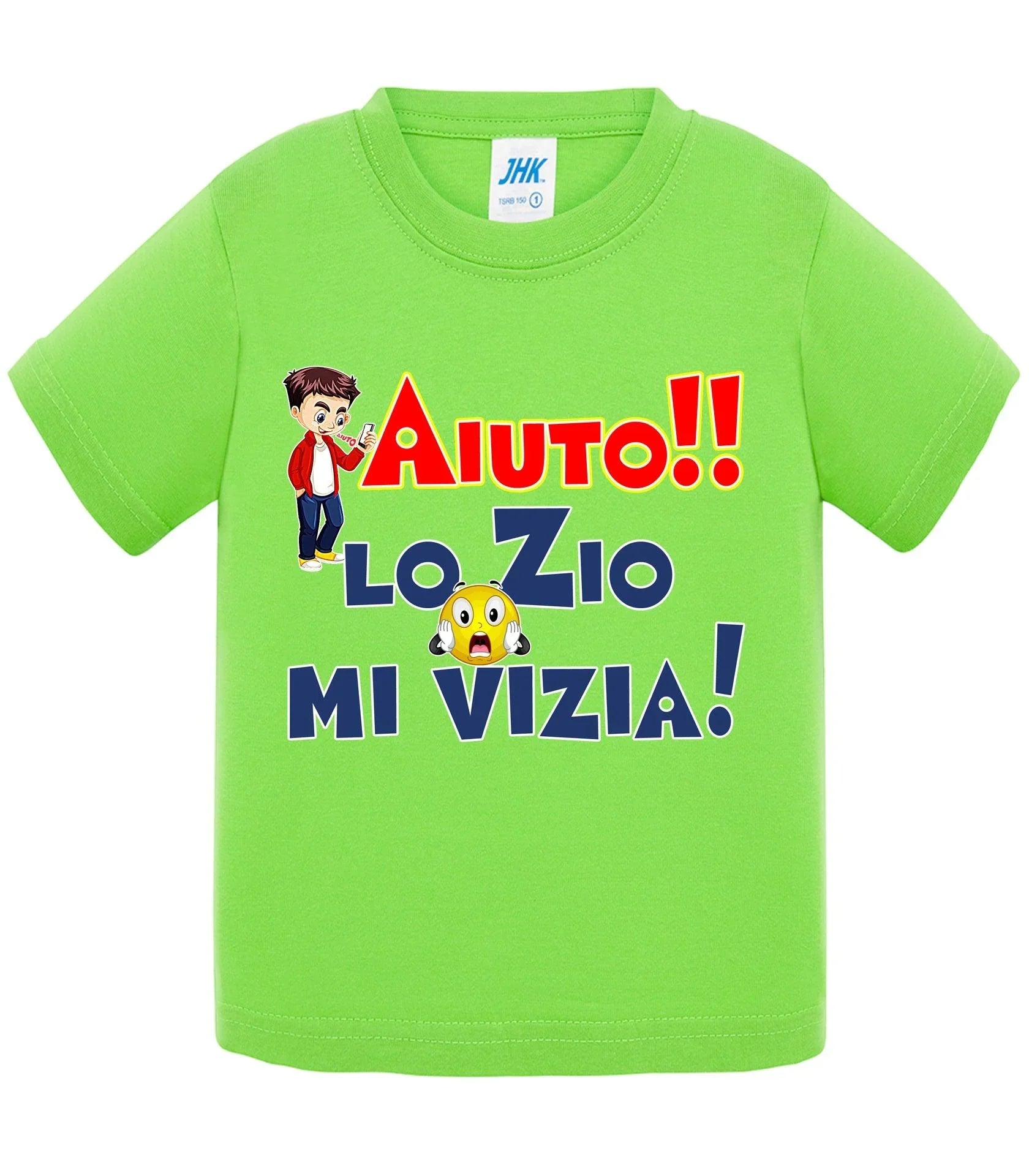 Aiuto la Zia o lo Zio mi Vizia - T-shirt per Bambino/a Mod. Baby & Kid Da 0 a 8 anni - STREET STYLE