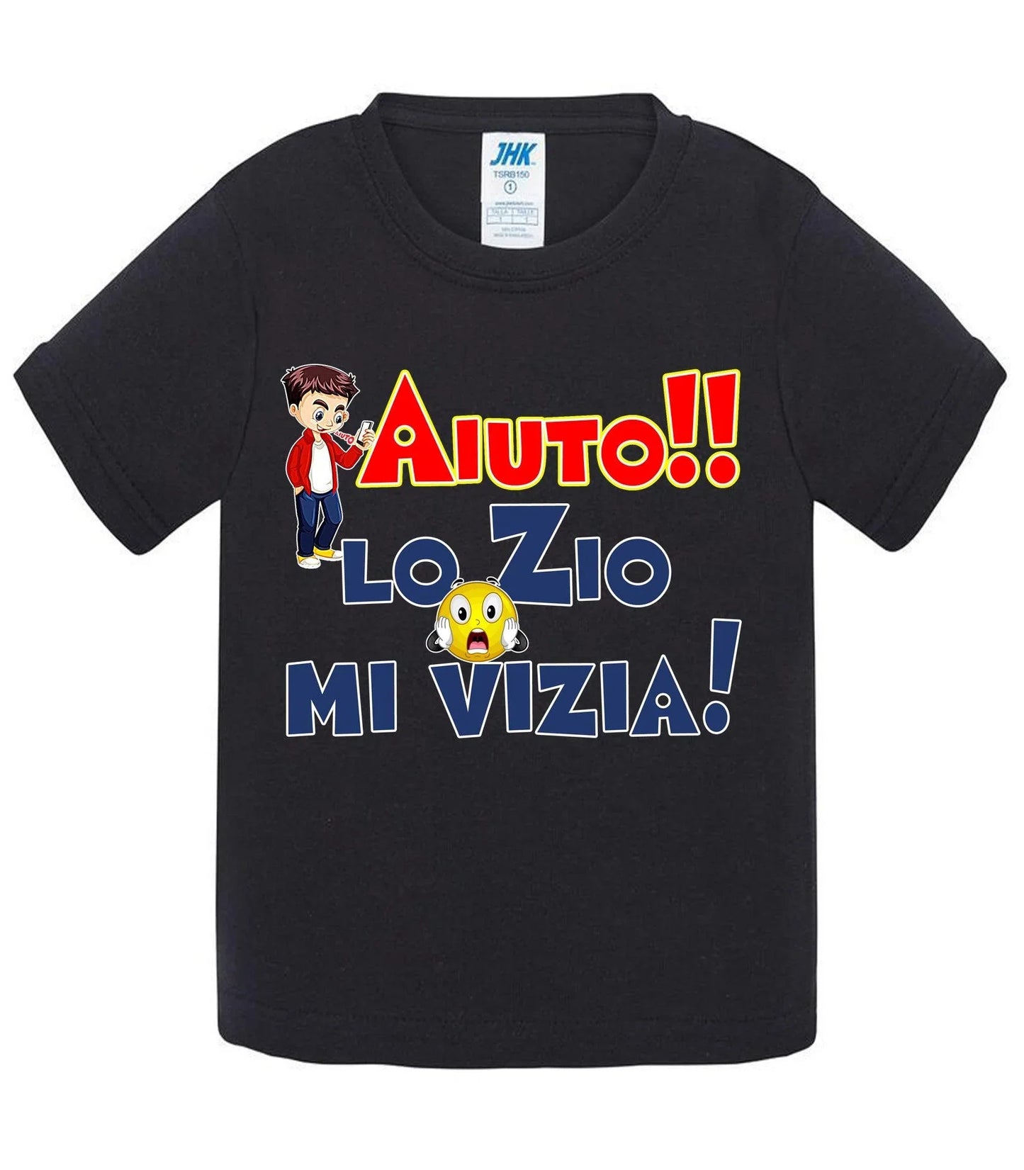 Aiuto la Zia o lo Zio mi Vizia - T-shirt per Bambino/a Mod. Baby & Kid Da 0 a 8 anni - STREET STYLE
