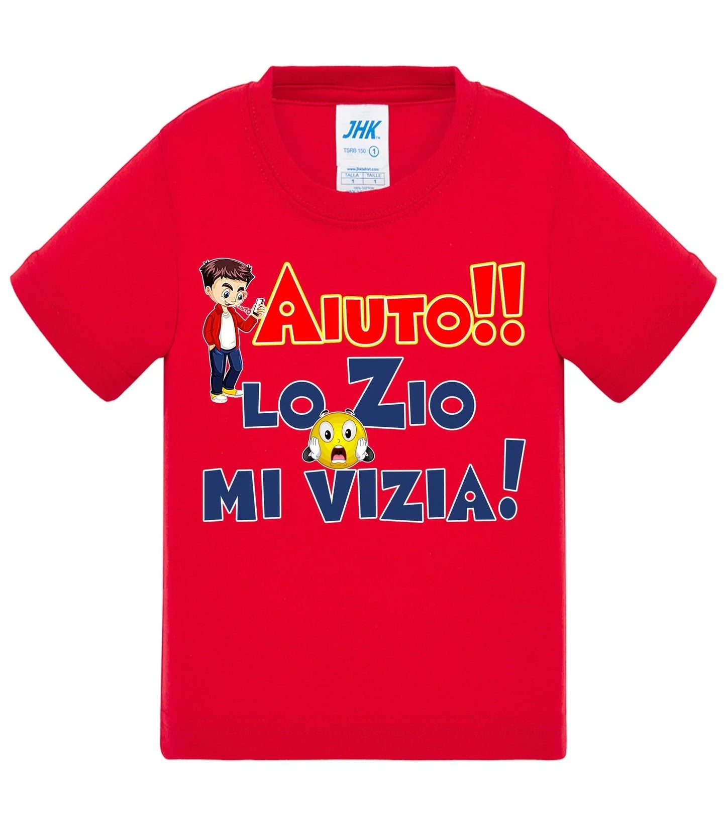 Aiuto la Zia o lo Zio mi Vizia - T-shirt per Bambino/a Mod. Baby & Kid Da 0 a 8 anni - STREET STYLE