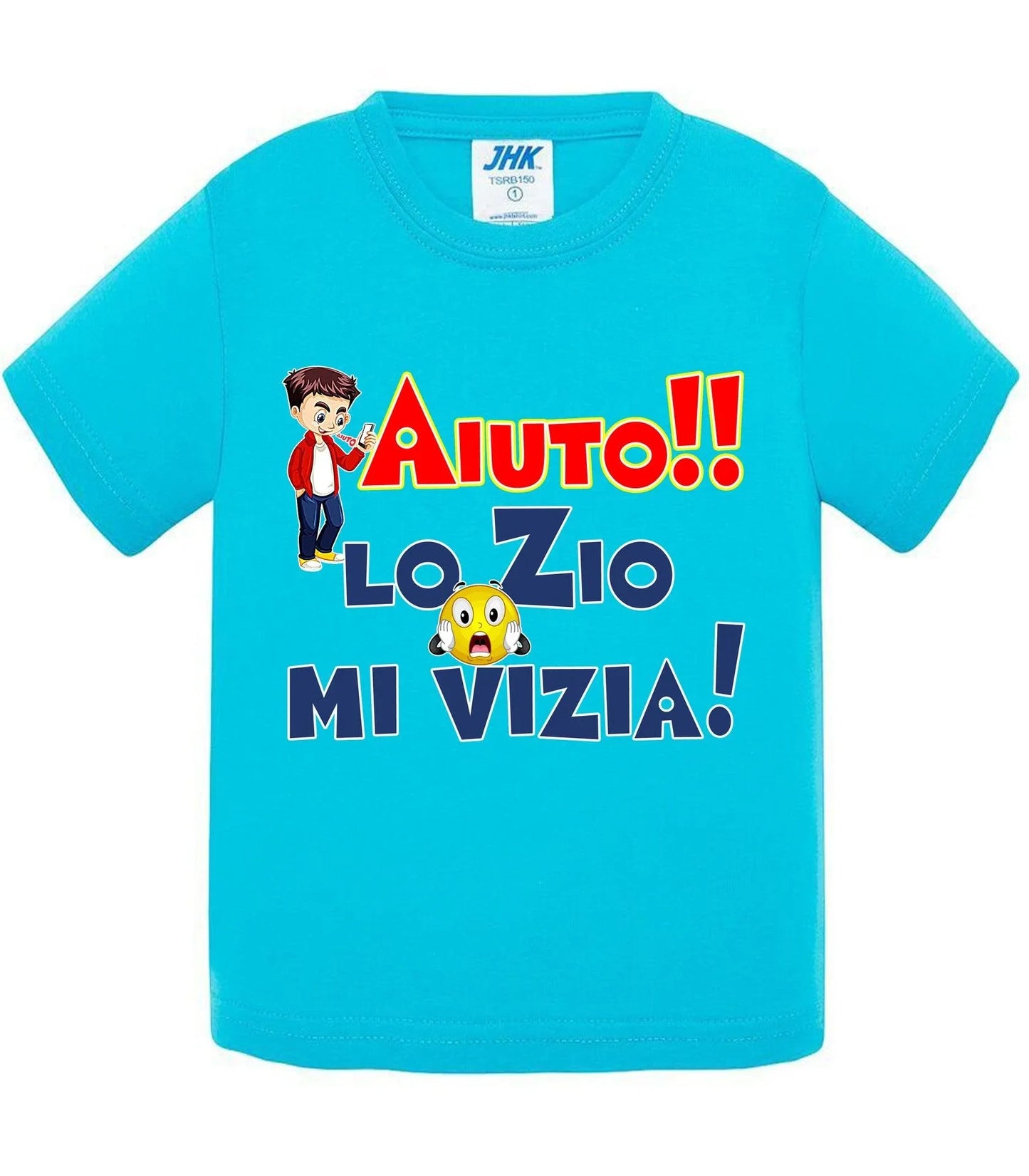 Aiuto la Zia o lo Zio mi Vizia - T-shirt per Bambino/a Mod. Baby & Kid Da 0 a 8 anni - STREET STYLE