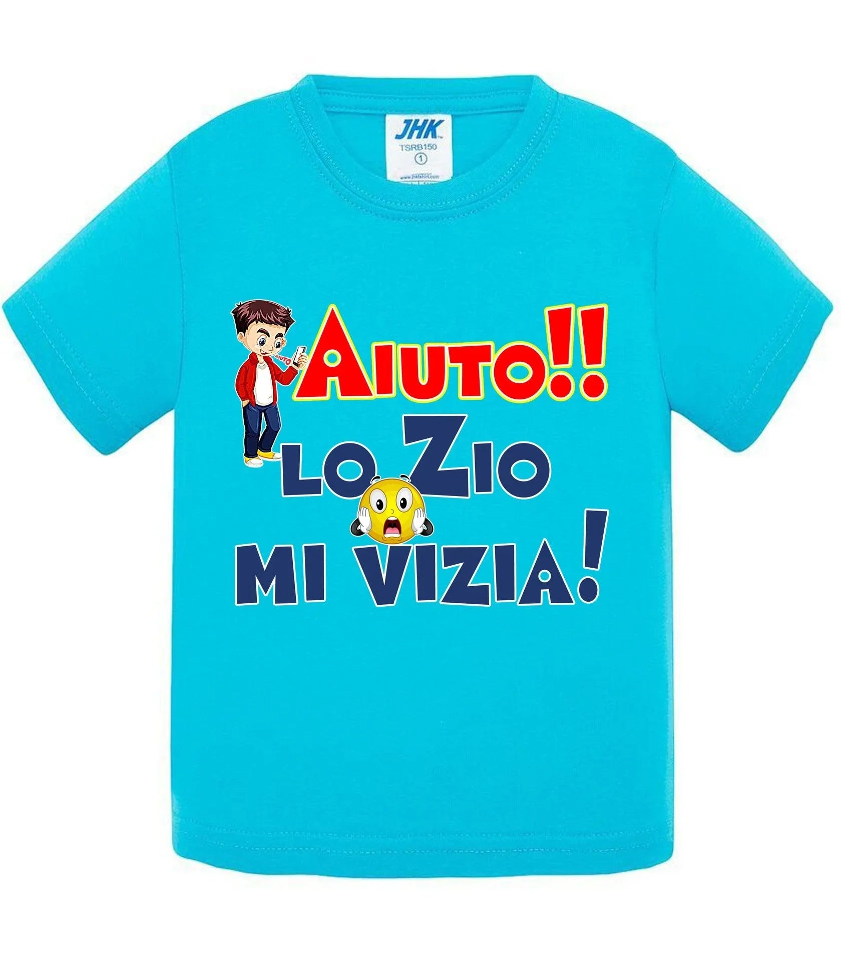 Aiuto la Zia o lo Zio mi Vizia - T-shirt per Bambino/a Mod. Baby & Kid Da 0 a 8 anni - STREET STYLE