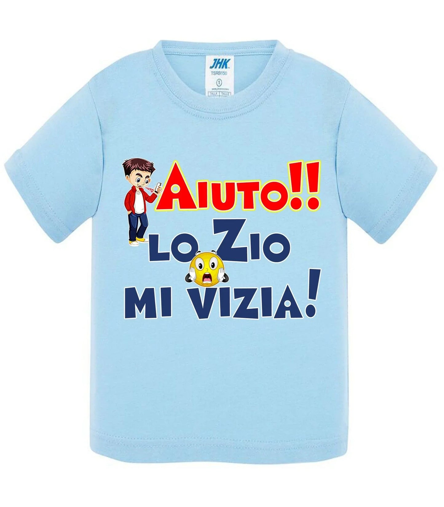 Aiuto la Zia o lo Zio mi Vizia - T-shirt per Bambino/a Mod. Baby & Kid Da 0 a 8 anni - STREET STYLE
