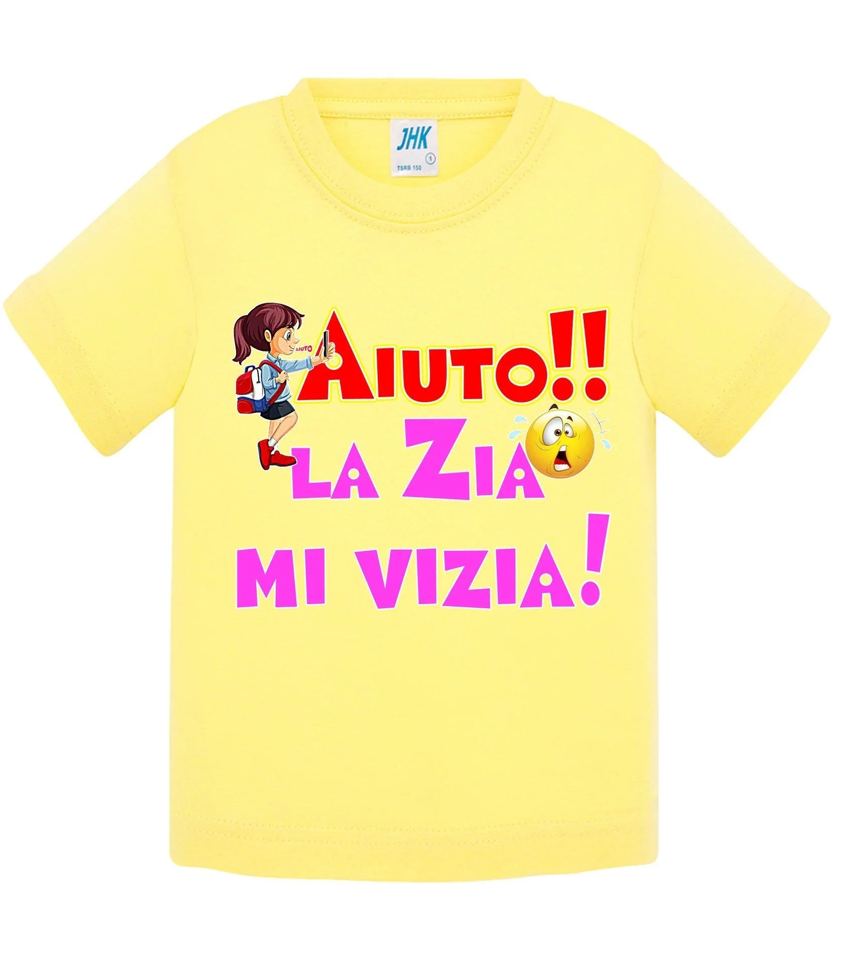 Aiuto la Zia o lo Zio mi Vizia - T-shirt per Bambino/a Mod. Baby & Kid Da 0 a 8 anni - STREET STYLE