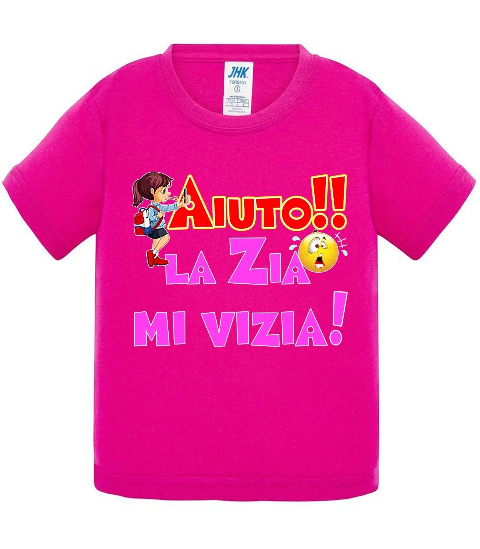 Aiuto la Zia o lo Zio mi Vizia - T-shirt per Bambino/a Mod. Baby & Kid Da 0 a 8 anni - STREET STYLE