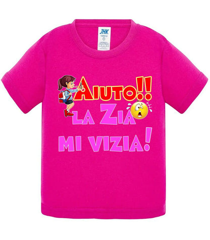 Aiuto la Zia o lo Zio mi Vizia - T-shirt per Bambino/a Mod. Baby & Kid Da 0 a 8 anni - STREET STYLE